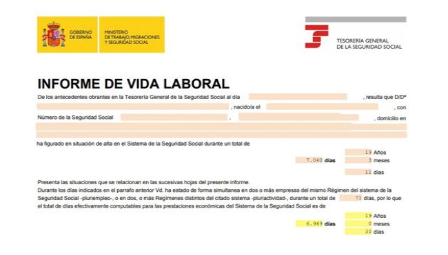 nuevo informe vida laboral