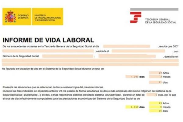 nuevo informe vida laboral